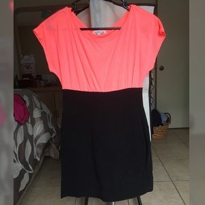 Orange & black party dress